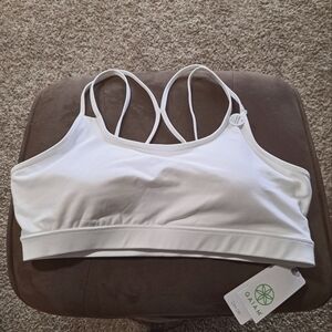 GAIAM Bright White Cropped Yoga Top XL